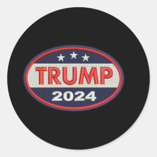 Adesivo Redondo Embroborismo Oficial Trump 2024