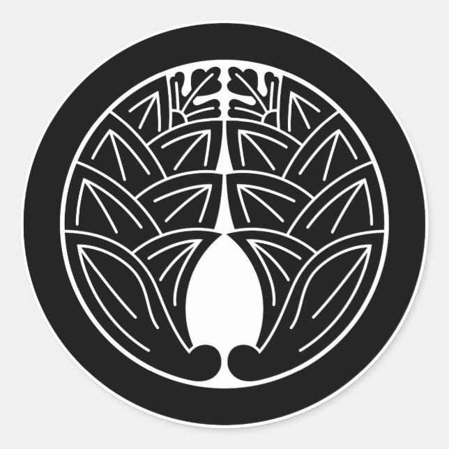 Adesivo Redondo Embrulhando gingers japoneses em círculo (Frente)