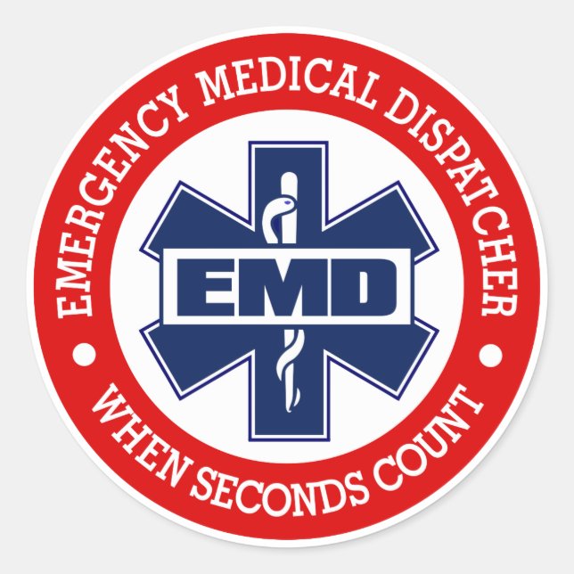Adesivo Redondo EMD (Expedidor Médico de Emergência) (Frente)