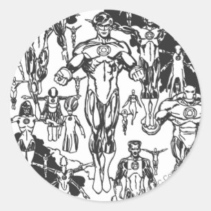 Adesivo Redondo Emerald Dawn Cobrir, preto e branco