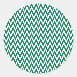 Adesivo Redondo Emerald Elegant Chevron Design