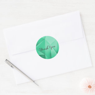 Adesivo Redondo Emerald Jewel Tones Obrigado Stickers