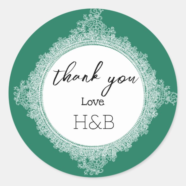 Adesivo Redondo Emerald Regal Sticker (Frente)