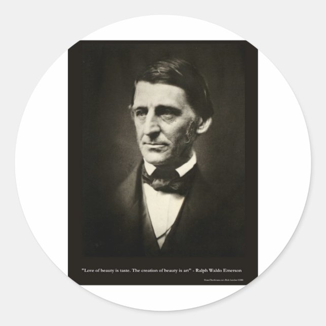 Adesivo Redondo Emerson Love Of Beauty É Taste Love Cote Gifts (Frente)