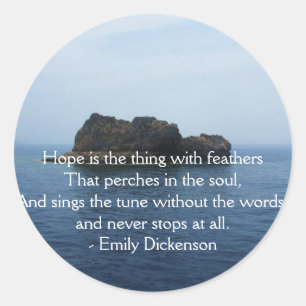 Adesivo Redondo Emily Dickenson Inspirational QUOTE para cura