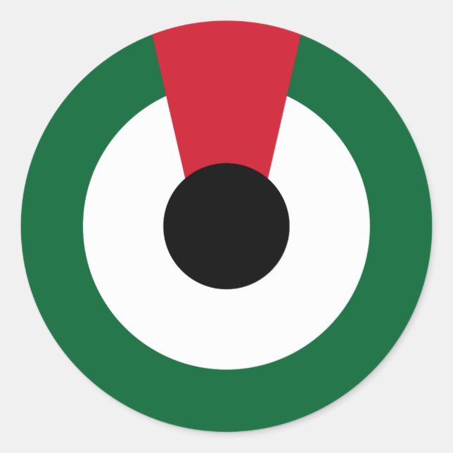 Adesivo Redondo Emirados Árabes Unidos - bandeira dos Emirados Ára (Frente)