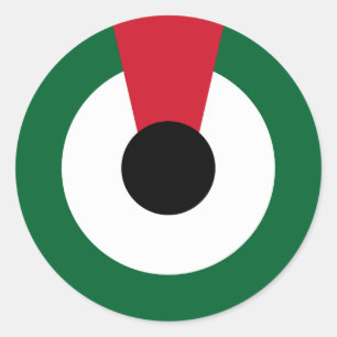 Adesivo Redondo Emirados Árabes Unidos - bandeira dos Emirados Ára