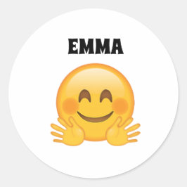 Adesivo Redondo Emma- Personalized Emoji Classic Round Stickers