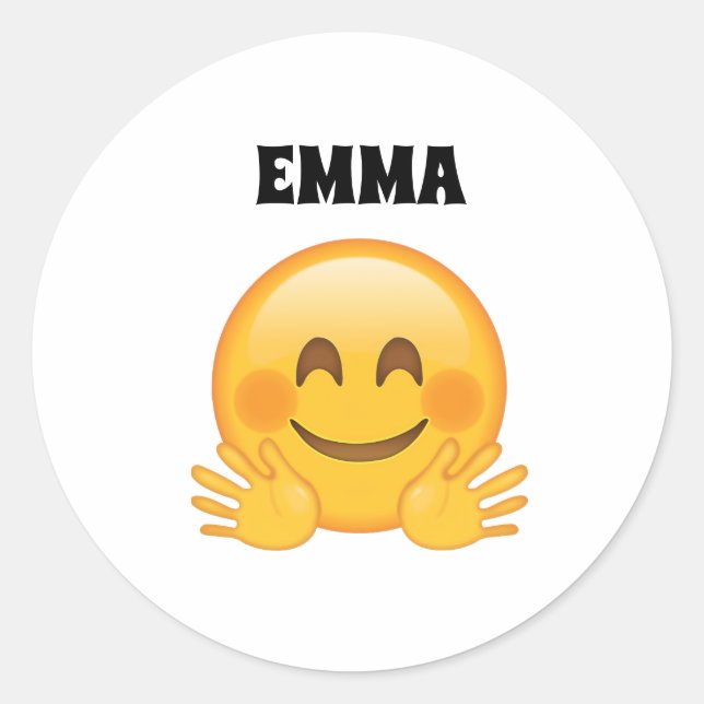 Adesivo Redondo Emma- Personalized Emoji Classic Round Stickers (Frente)