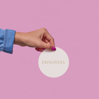 Adesivo Redondo Emmanuel Sticker #2