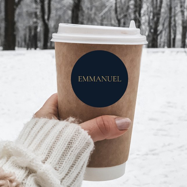 Adesivo Redondo Emmanuel Sticker #3 – Navy Christian Christmas (Criador carregado)