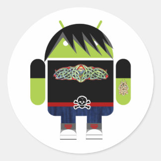 Adesivo Redondo Emo Andy, o Android