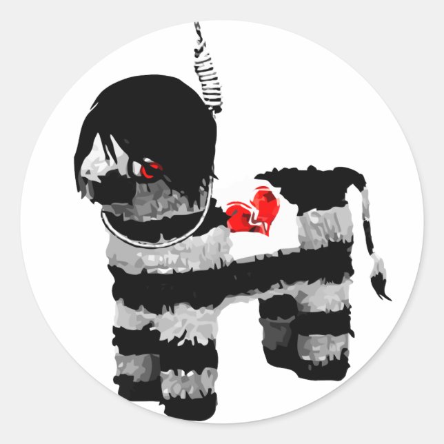 Adesivo Redondo emo piñata (Frente)