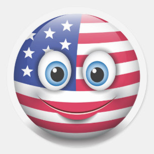 Adesivo Redondo Emoji Americano