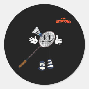 Adesivo Redondo Emoji Badminton Sports Thumb Up