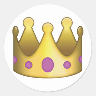 Adesivo Redondo Emoji da coroa