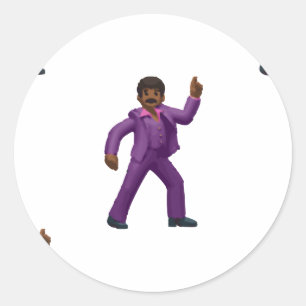 Adesivo Redondo Emoji Dancing Man