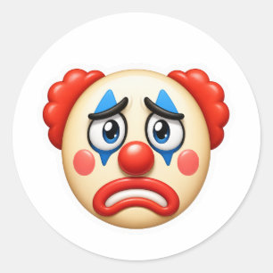 Adesivo Redondo Emoji de Palhaço “Eu Confiei Nelas” Meme