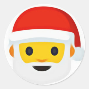 Adesivo Redondo Emoji do papai noel