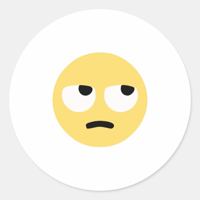 Adesivo Redondo emoji eye roll (Frente)