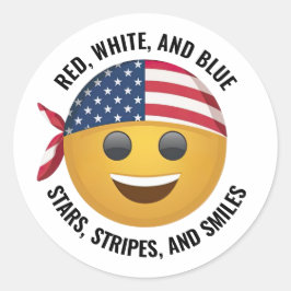 Adesivo Redondo Emoji Face Stickers