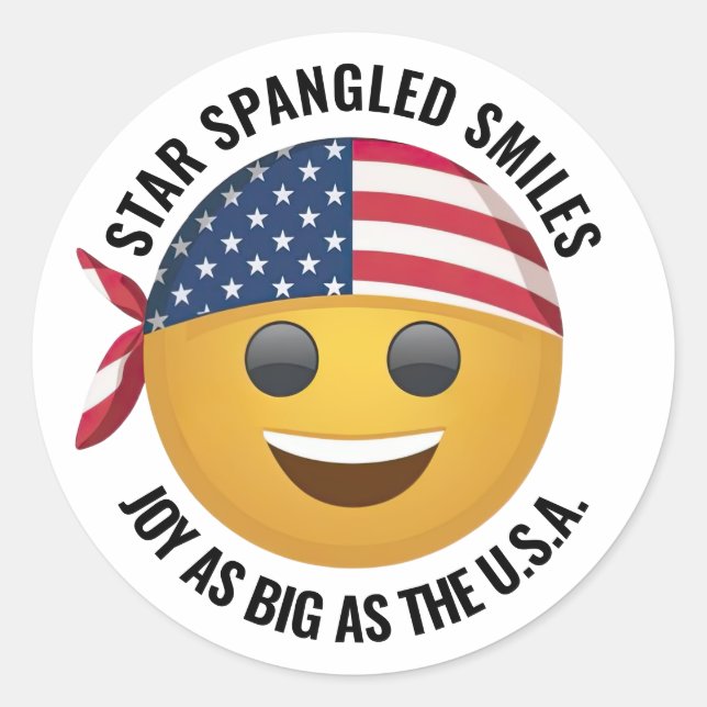 Adesivo Redondo Emoji Face Stickers (Frente)