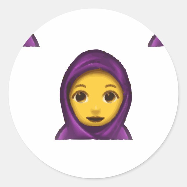 Adesivo Redondo emoji hajib (Frente)