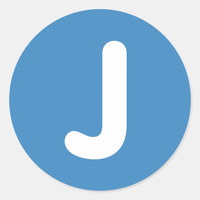Adesivo Redondo Emoji Letter J Twitter (Frente)