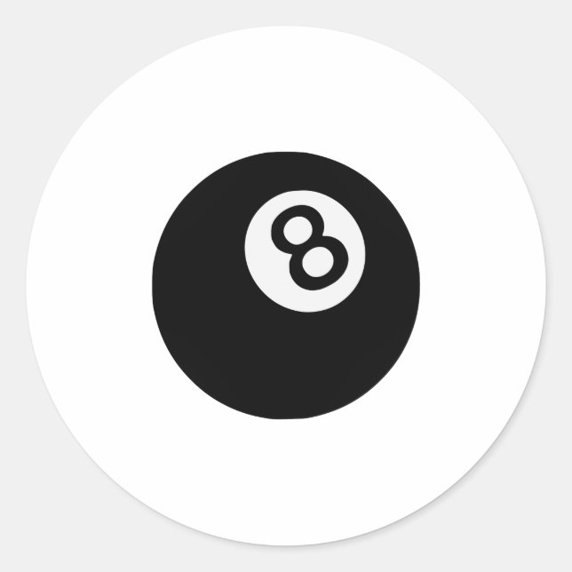 Adesivo Redondo emoji oito bolas (Frente)