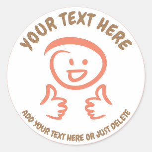Adesivo Redondo Emoji Rindo E Rindo, Enfrentando Os Mumbos. Modelo