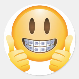 Adesivo Redondo Emoji Smiling Sticker