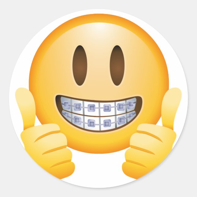 Adesivo Redondo Emoji Smiling Sticker (Frente)