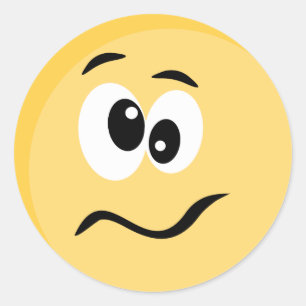 Adesivo Redondo Emoji Sticker com Rosto Feliz