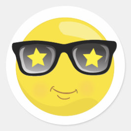 Adesivo Redondo Emoji Stickers Amarelo Superstar