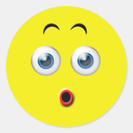 Adesivo Redondo Emoji Surpreendido