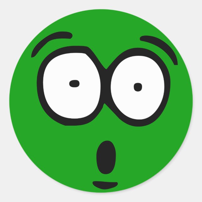 Adesivo Redondo Emoticon Customizable Background Sticker (Frente)