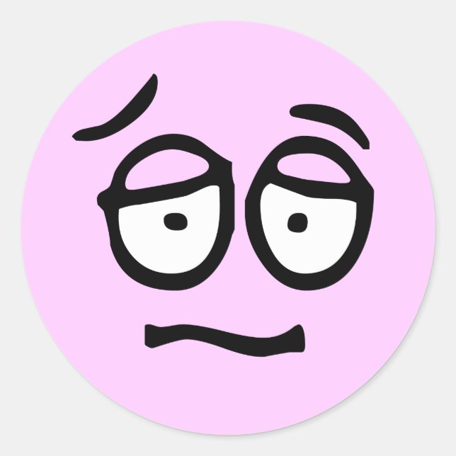 Adesivo Redondo Emoticon Customizable Background Sticker (Frente)