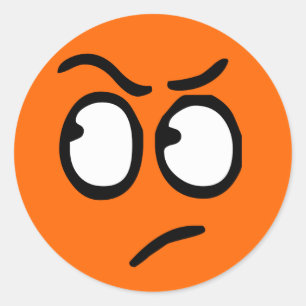 Adesivo Redondo Emoticon Customizable Background Sticker