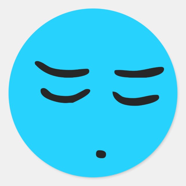 Adesivo Redondo Emoticon Customizable Background Sticker (Frente)