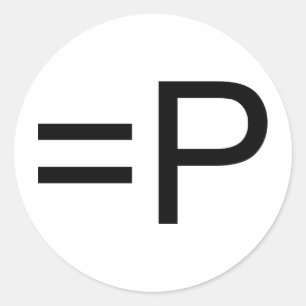 Adesivo Redondo Emoticon engraçado da cara!