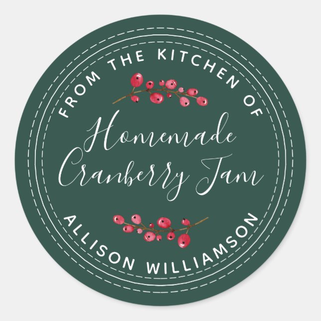 Adesivo Redondo Emperramento de framboesa pode escurecer verde (Frente)