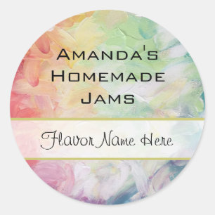 Adesivo Redondo Emperramento na pintura de Abstrato texturizada es