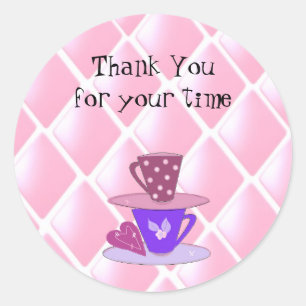 Adesivo Redondo Empilhando Teacups