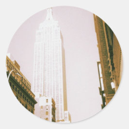 Adesivo Redondo Empire State Building, Nova Iorque