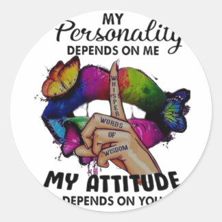 Adesivo Redondo Empowring Lips Influence Your World