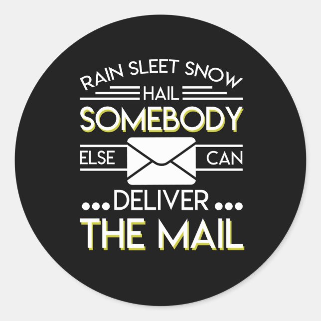 Adesivo Redondo Empregado Postal Aposentado Enviar Correio (Frente)