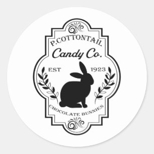 Adesivo Redondo empresa de doces Cool cottontail Páscoa