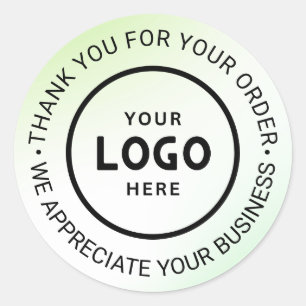 Adesivo Redondo Empresa de logotipo comercial personalizado Obriga
