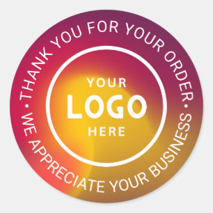Adesivo Redondo Empresa de logotipo comercial personalizado Obriga