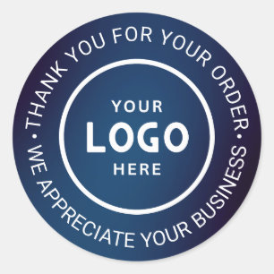 Adesivo Redondo Empresa de logotipo comercial personalizado Obriga